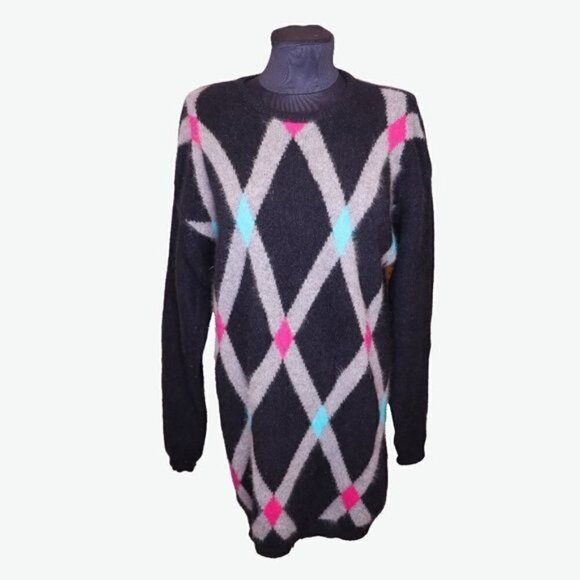 Vintage Angora Lambswool Sweater Dress Sz S - Picture 1 of 4